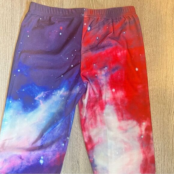 NEW Thinkgeek Pink & Purple Galaxy Printed Leggings One Size - Picture 4 of 7